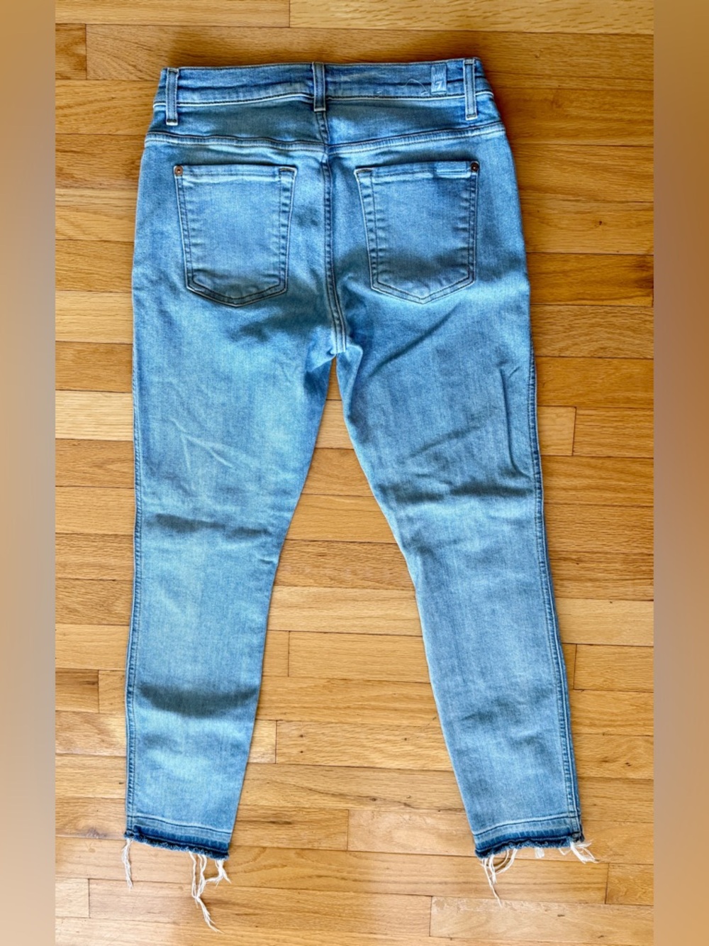 7 for All Mankind stretch denim skinny cropped ankle jeans women’s 28 - Picture 6 of 10